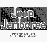 Jeep Jamboree title screen for GameBoy